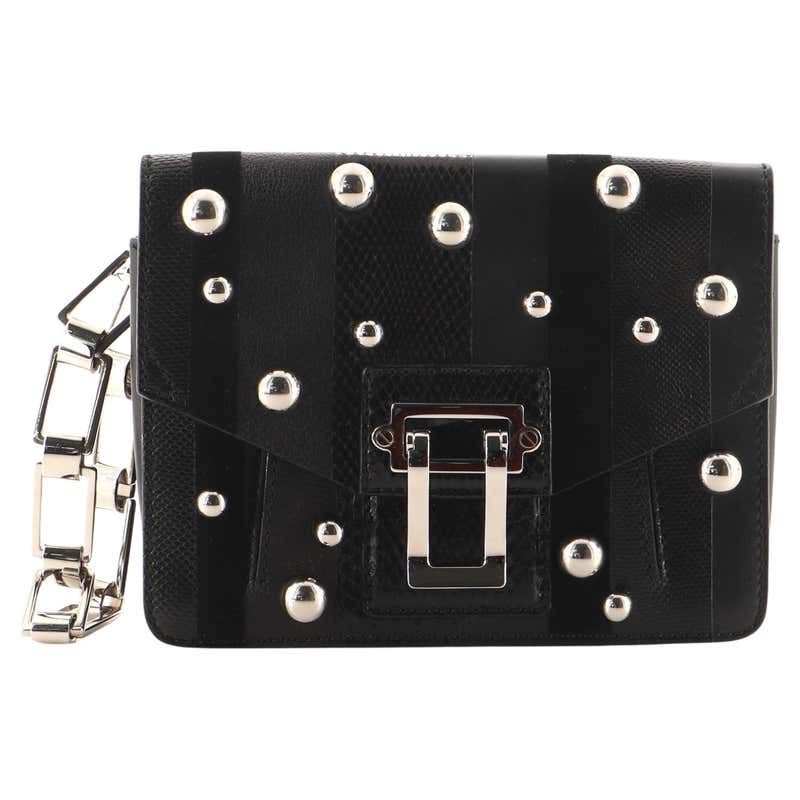 Proenza Schouler PS13 Black Leather Clutch Bag Purse at 1stDibs