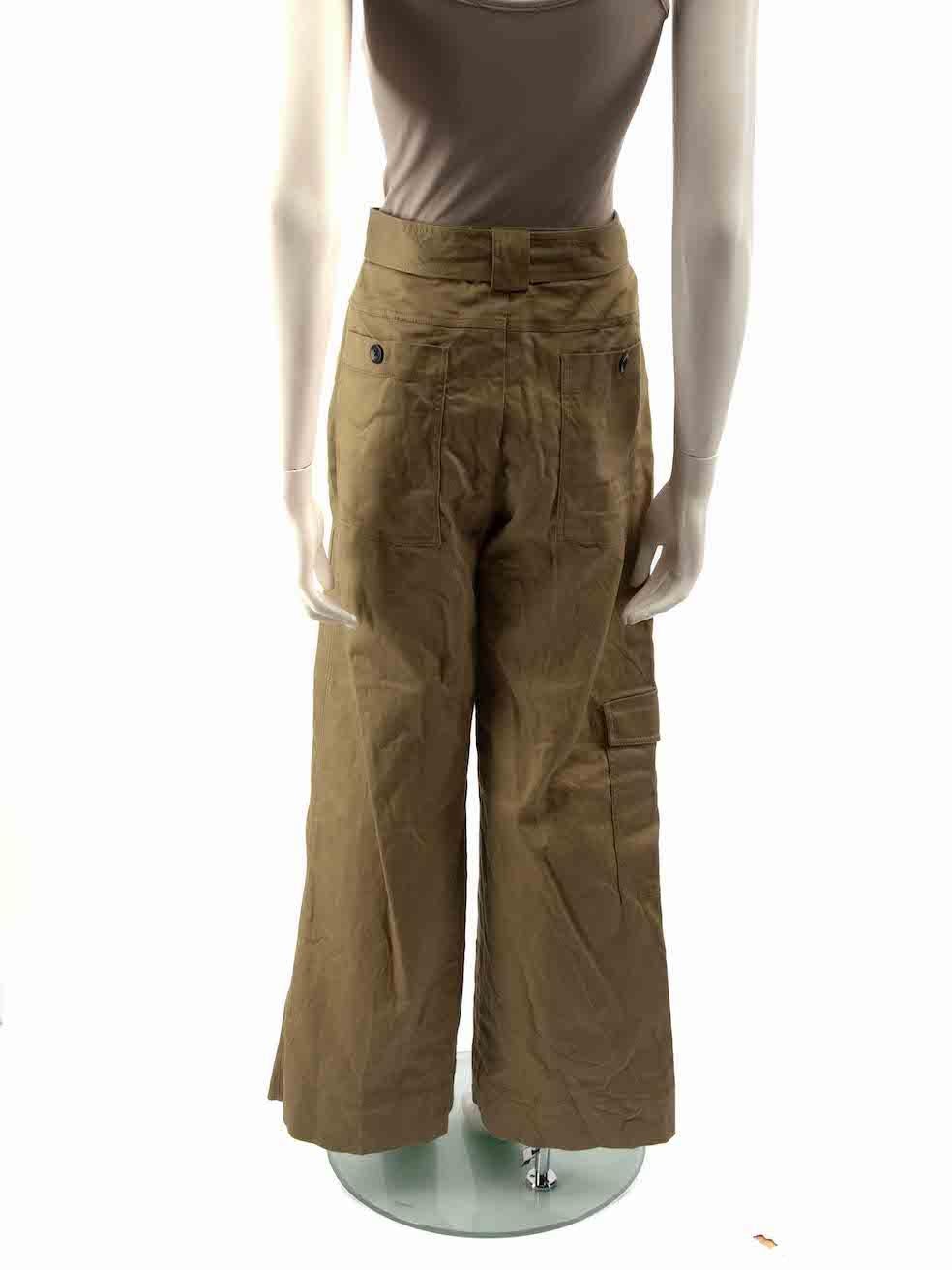 Pantalones cargo caqui con cinturón Proenza Schouler Talla S Marrón en venta