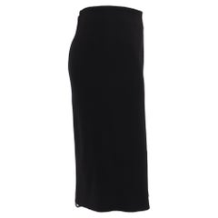 Knie langer Rock von Proenza Schouler aus schwarzer Wolle