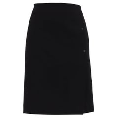 Knie langer Rock von Proenza Schouler aus schwarzer Wolle