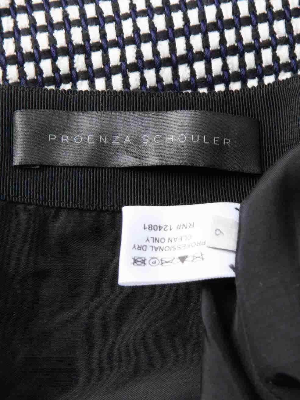 Women's Proenza Schouler Leather Trim Woven Mini Skirt Size M