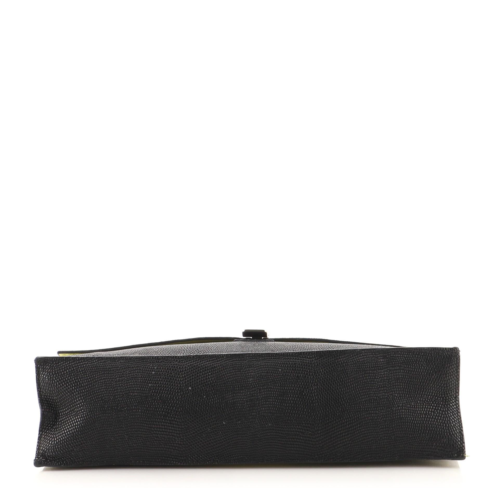 Proenza Schouler Lunch Bag Lizard Embossed Leather In Good Condition In NY, NY