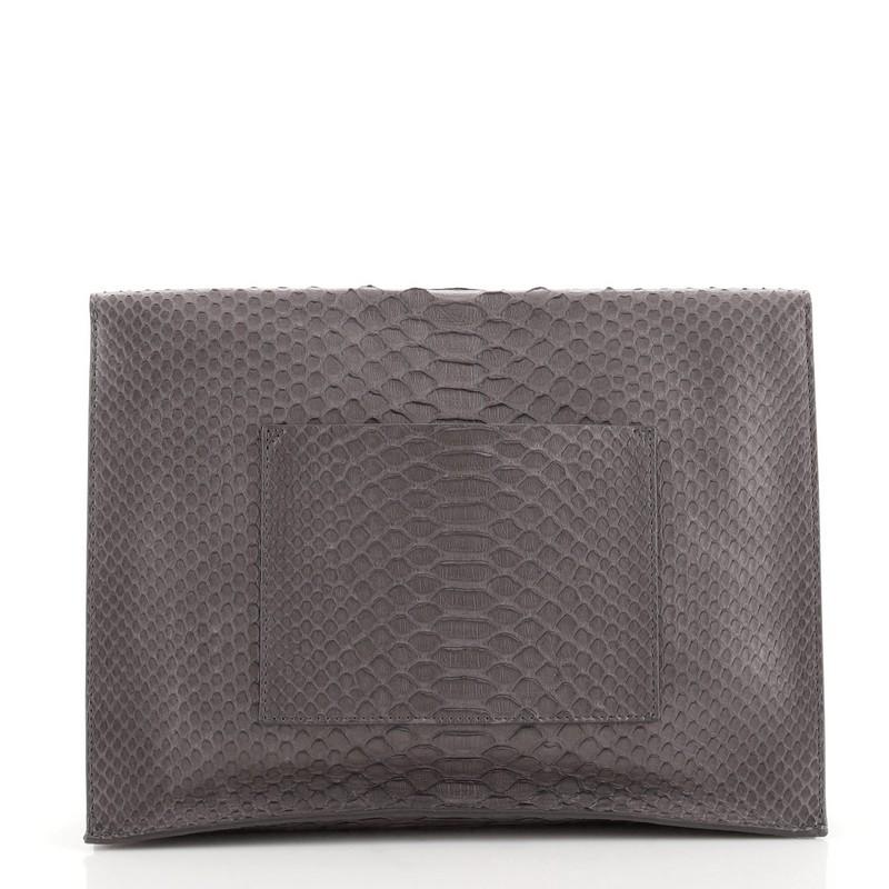 Gray Proenza Schouler Lunch Bag Python Large