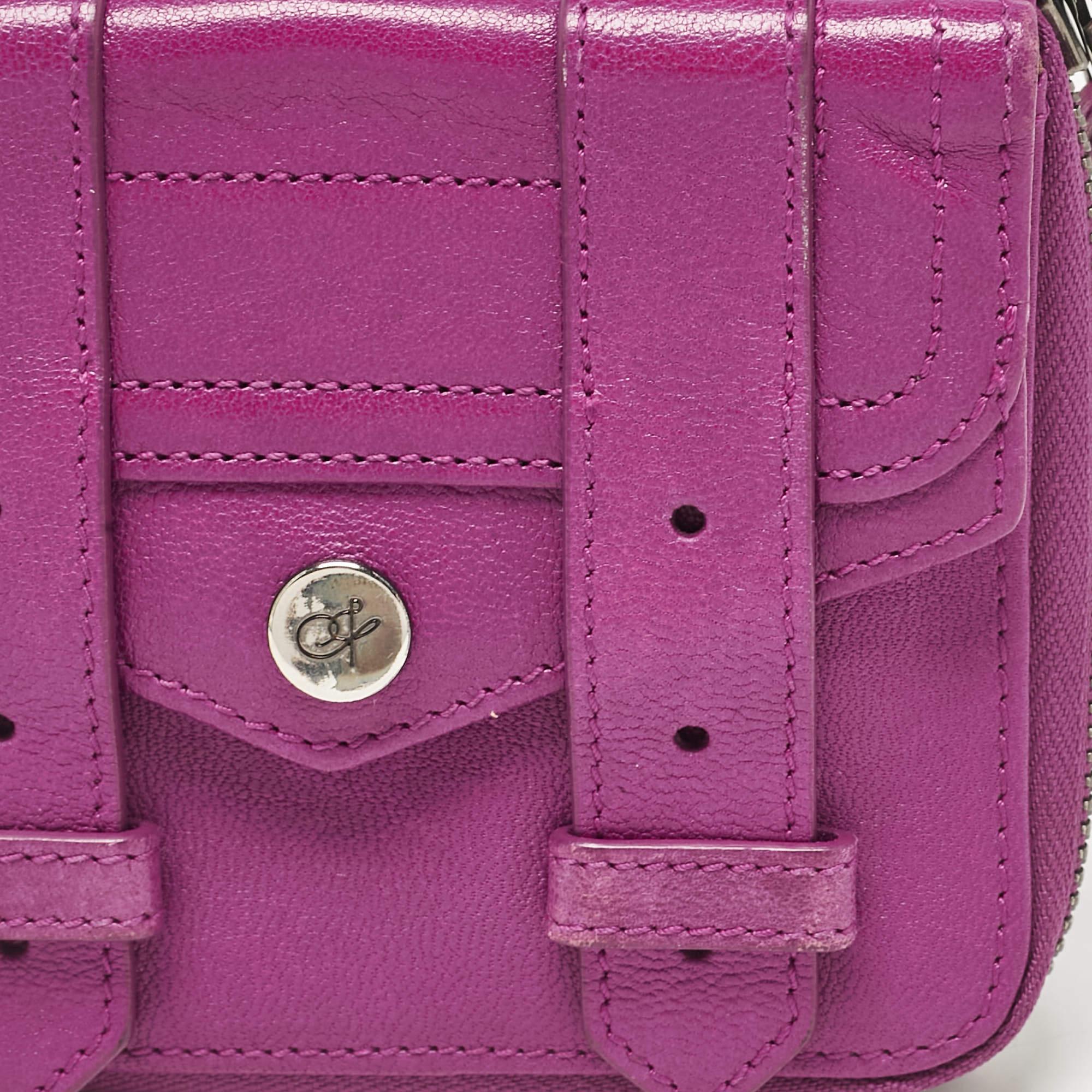 Proenza Schouler Magenta Leather PS1 Compact Wallet For Sale 1