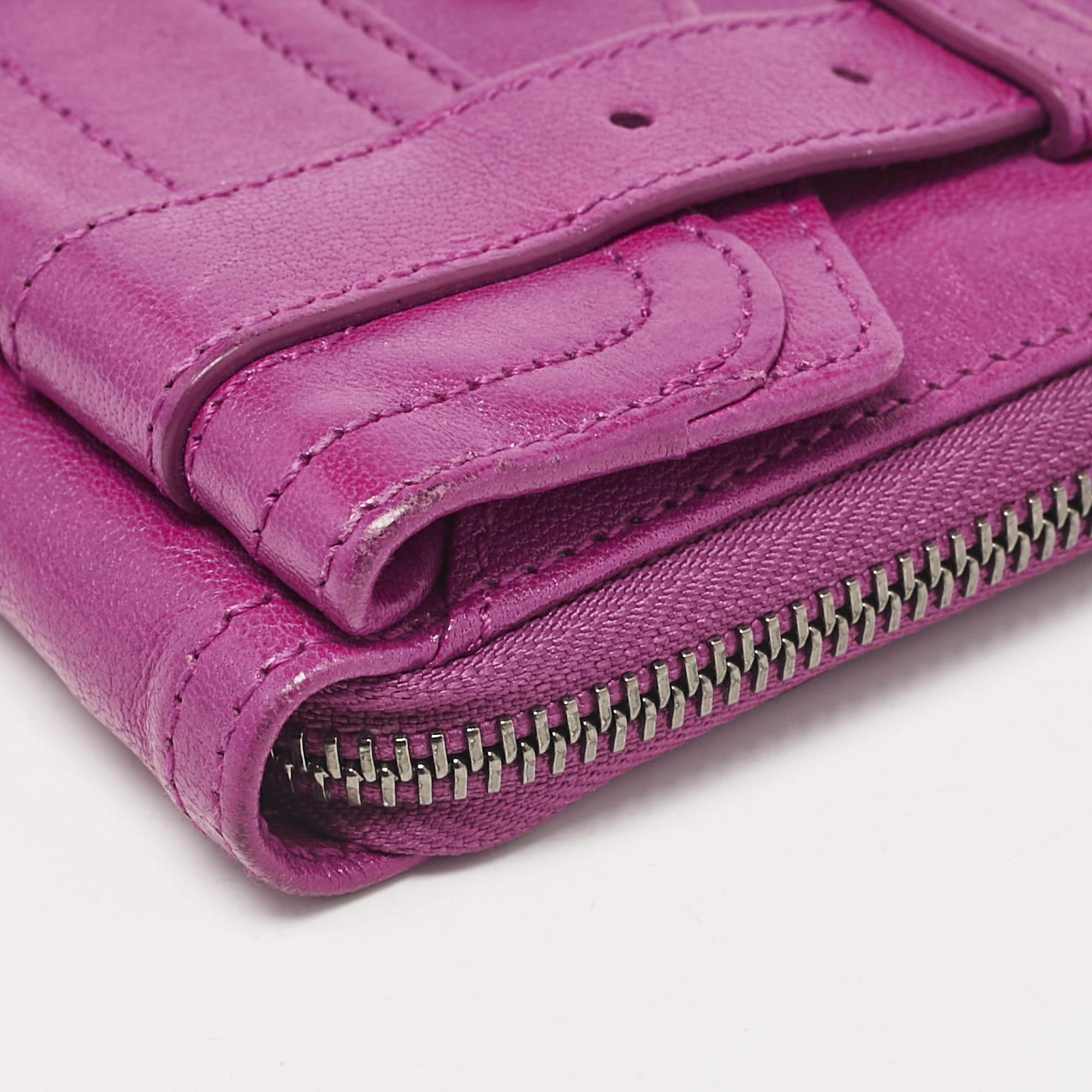 Proenza Schouler Magenta Leather PS1 Compact Wallet For Sale 4