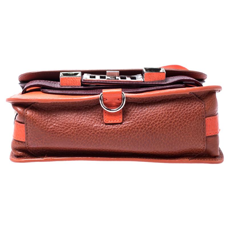 Orange Proenza Schouler Multicolor Leather Mini Classic PS11 Shoulder Bag