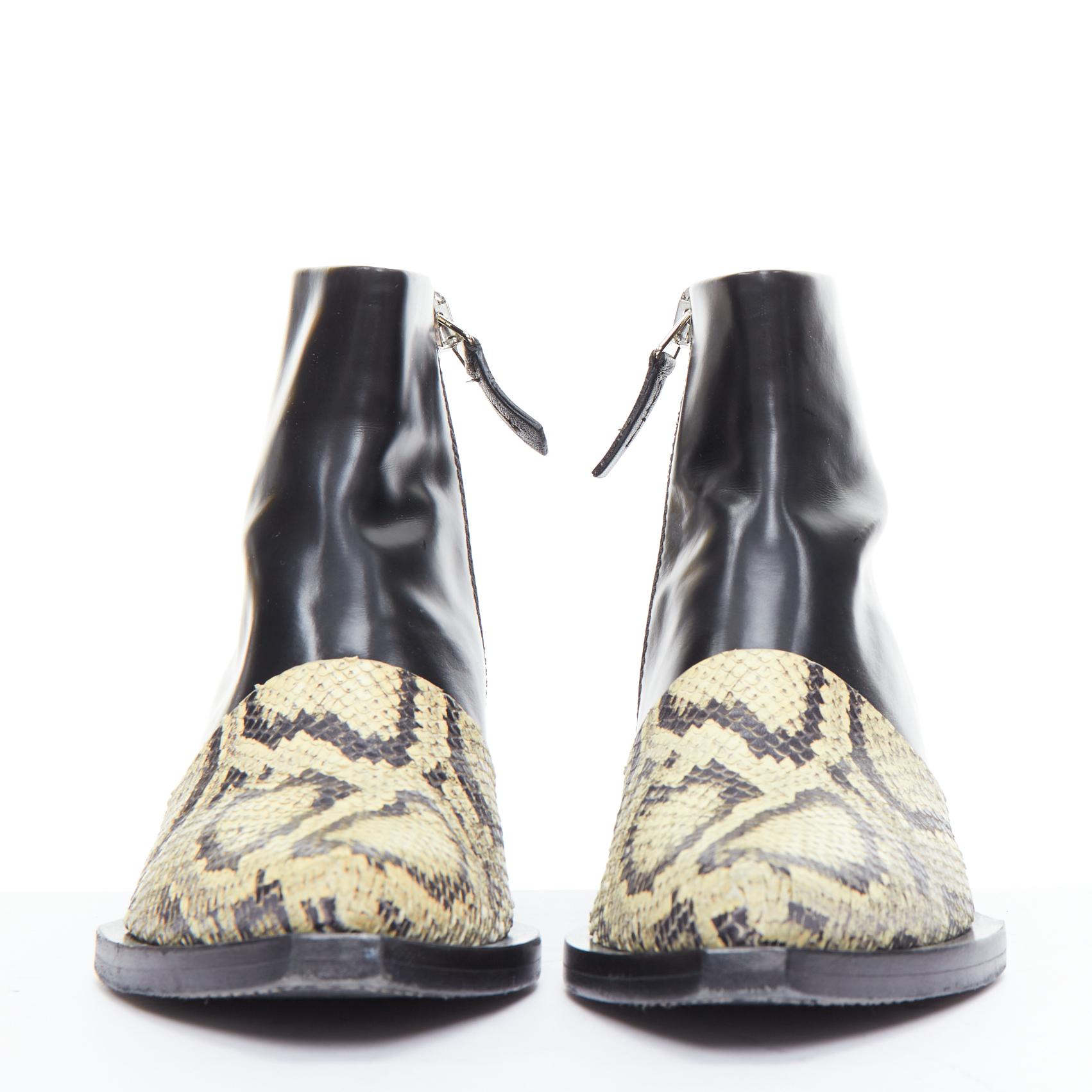 Noir PROENZA SCHOULER - Bottine cubaine en cuir écaillé naturel noir EU38 en vente