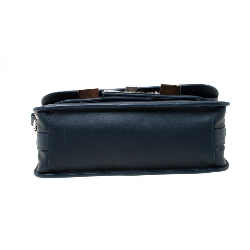 Women's Proenza Schouler Navy Blue Leather Mini Classic PS11 Shoulder Bag
