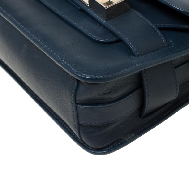 Women's Proenza Schouler Navy Blue Leather Mini Classic PS11 Shoulder Bag
