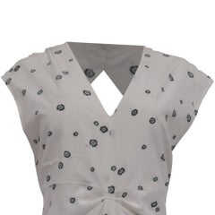 Proenza Schouler Printed Dress in White Silk