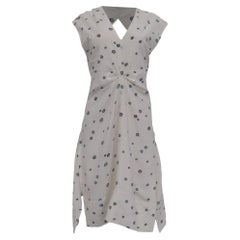Proenza Schouler Printed Dress in White Silk