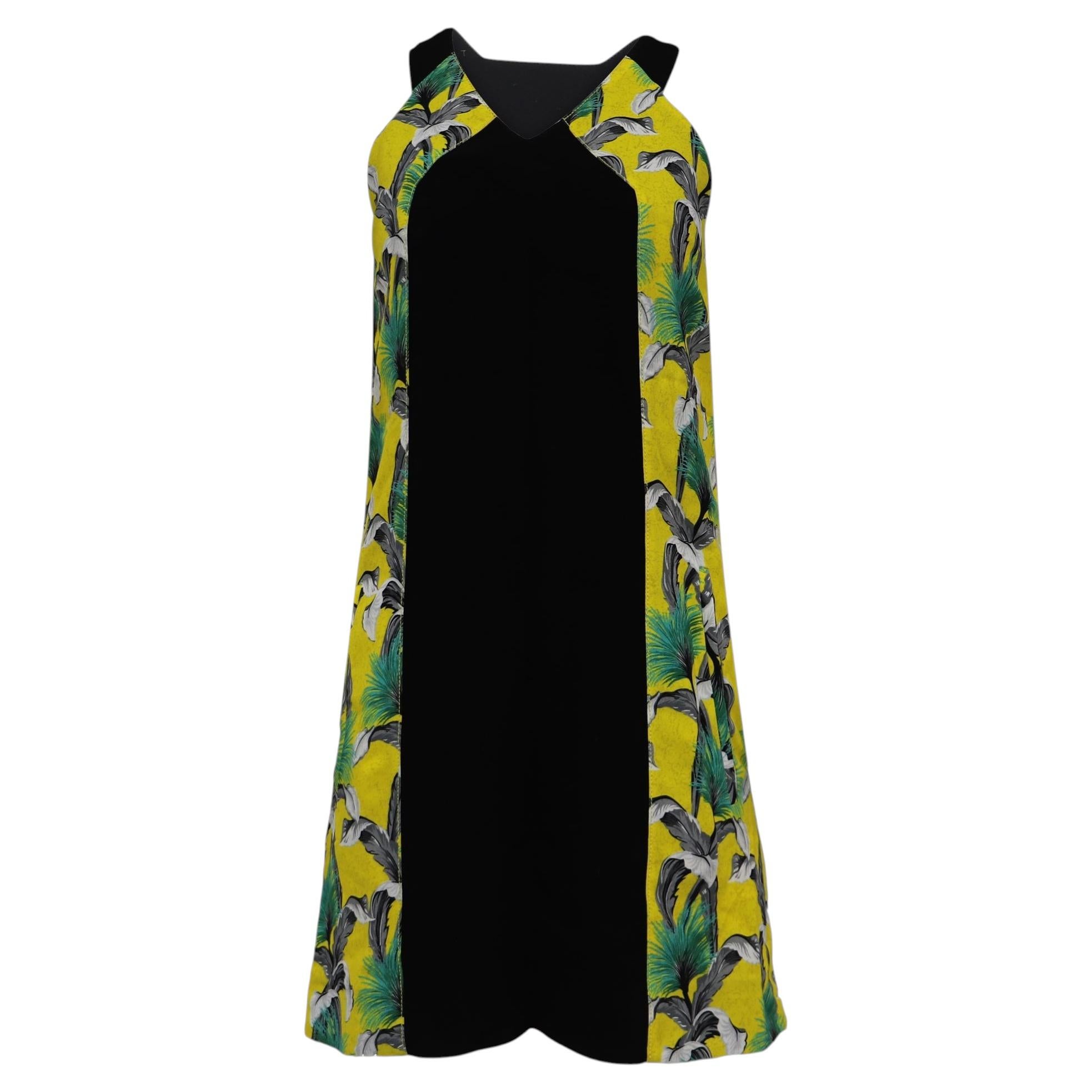 Minivestido estampado de Proenza Schouler en acetato amarillo en venta