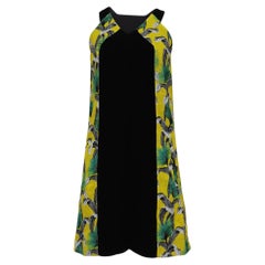Proenza Schouler Printed Mini Dress in Yellow Acetate