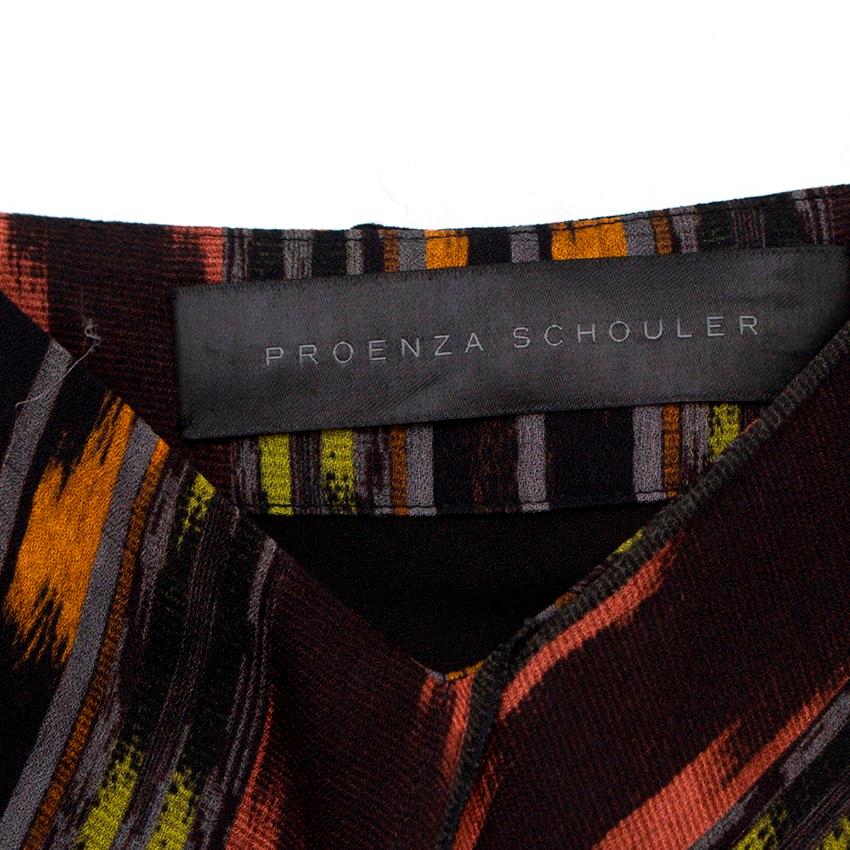 Proenza Schouler Printed Silk Midi Dress US 6 In New Condition In London, GB