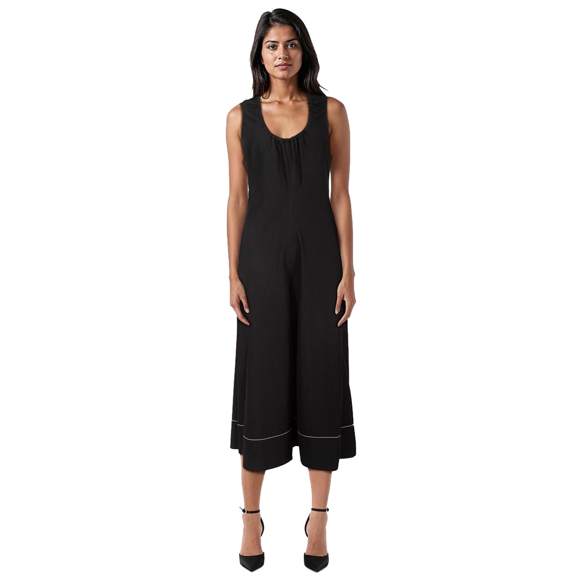 Proenza Schouler Proenza Schouler White Label Black Sleeveless Midi Dress Size S en vente