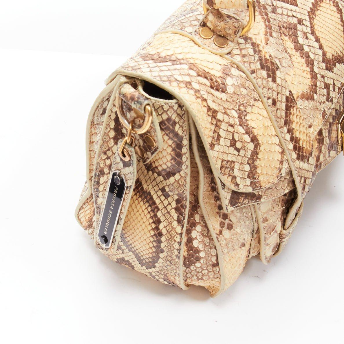 PROENZA SCHOULER PS1 beige scaled leather satchel crossbody shoulder bag For Sale 4