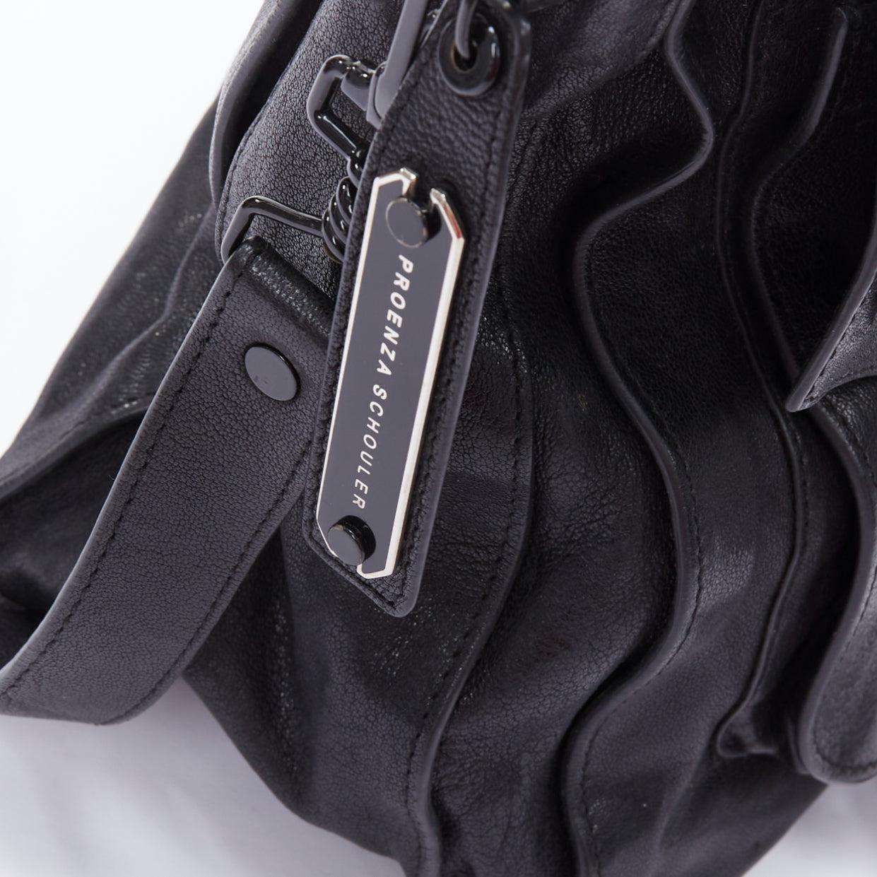 PROENZA SCHOULER PS1 black leather satchel bag Mary-kate Olsen 3