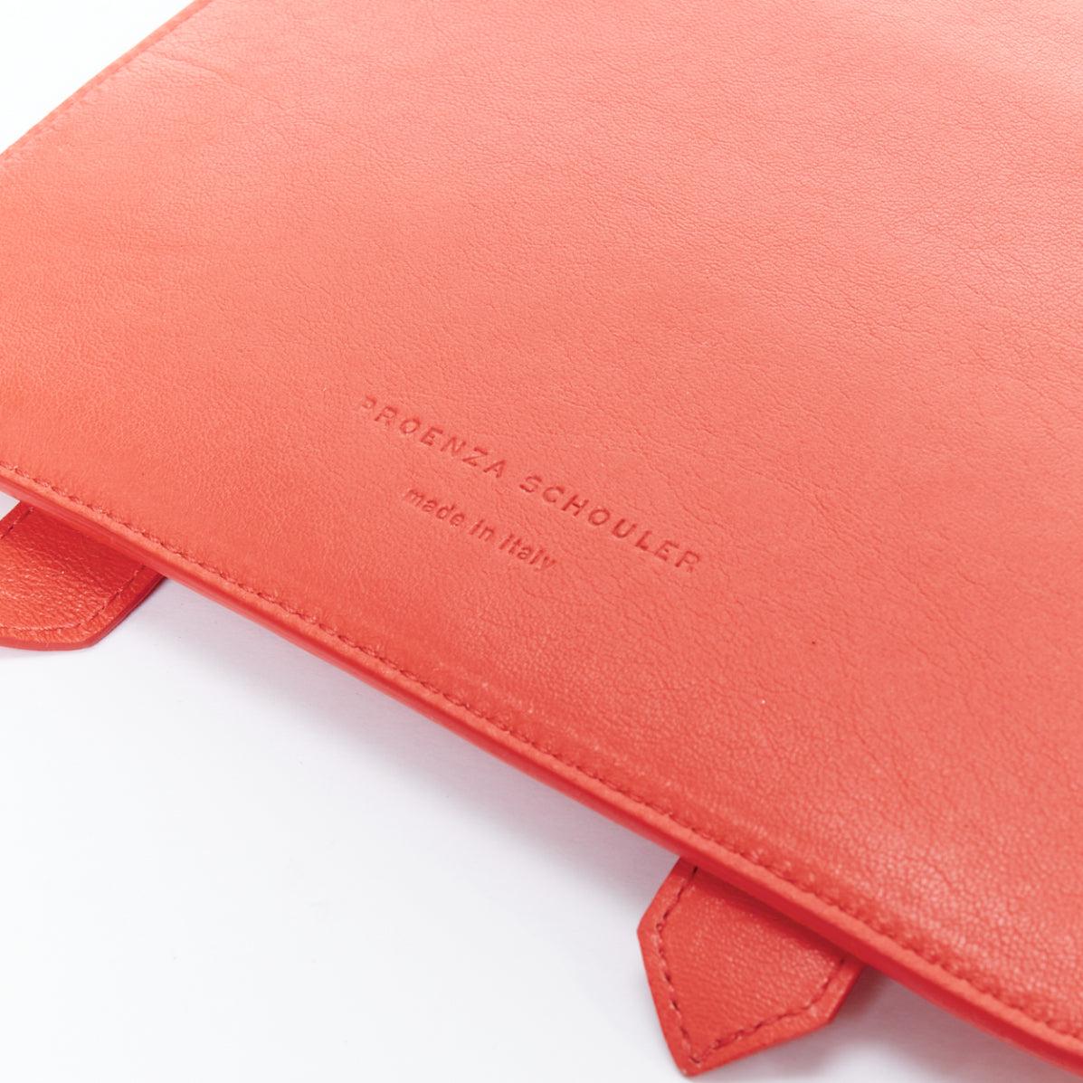 PROENZA SCHOULER PS1 coral red zip envelop portfolio clutch pouch For Sale 2