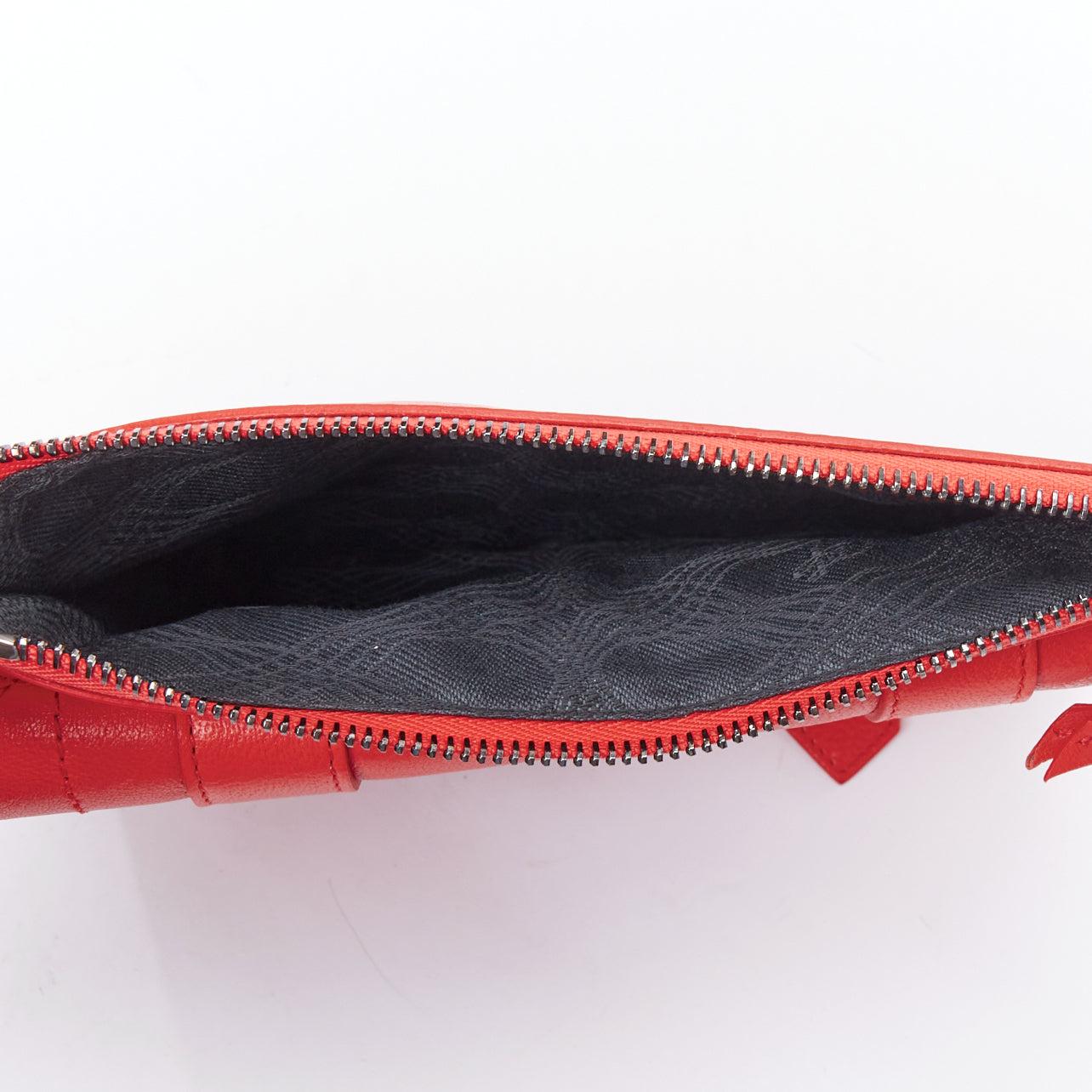 PROENZA SCHOULER PS1 coral red zip envelop portfolio clutch pouch For Sale 3