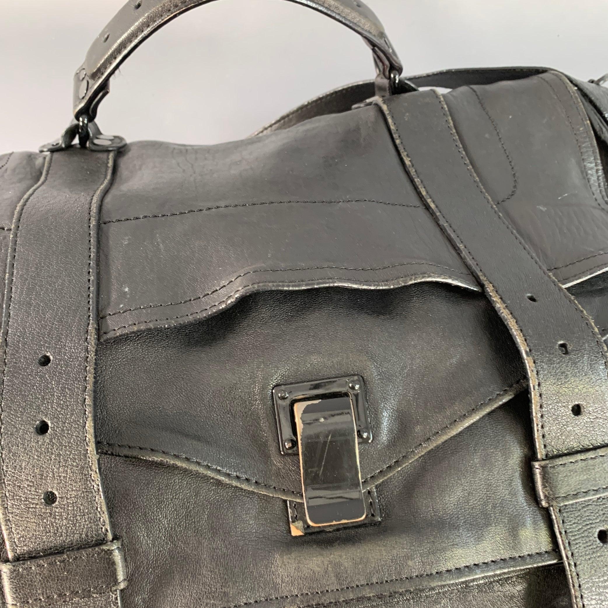 Proenza Schouler PS1 Borsa a tracolla media in pelle nera in vendita 5