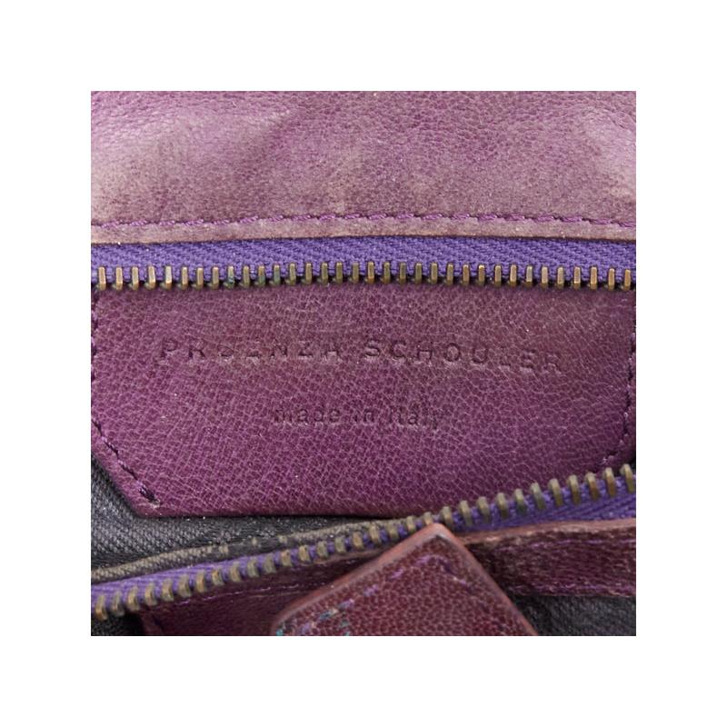 PROENZA SCHOULER PS1 Medium purple leather gold hardware flap satchel bag en vente 6