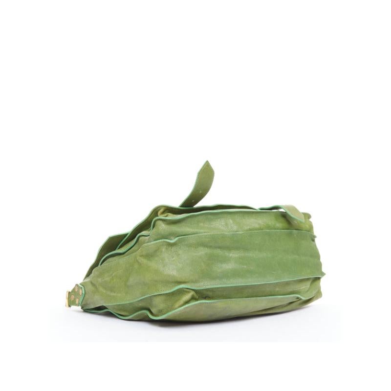 PROENZA SCHOULER PS1 moss green leather gold hardware satchel crossbody bag in vendita 1