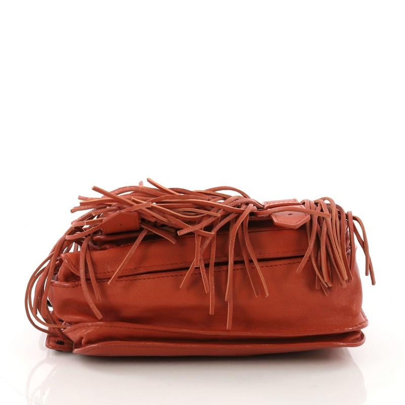 Proenza Schouler PS1 Pouch Fringe Leather In Good Condition In NY, NY