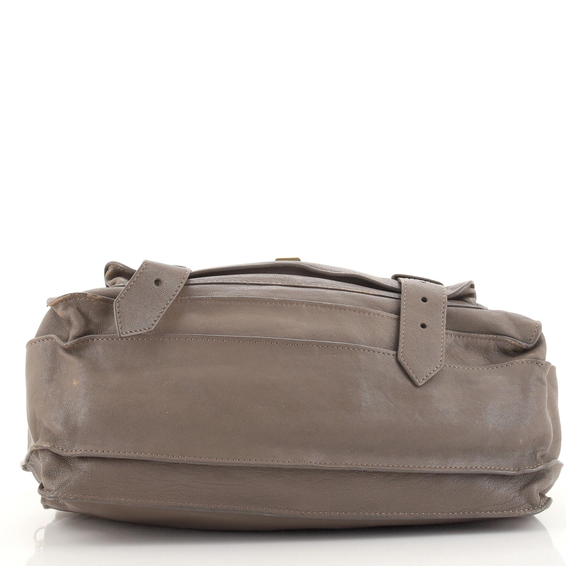 Gray Proenza Schouler PS1 Satchel Leather Medium