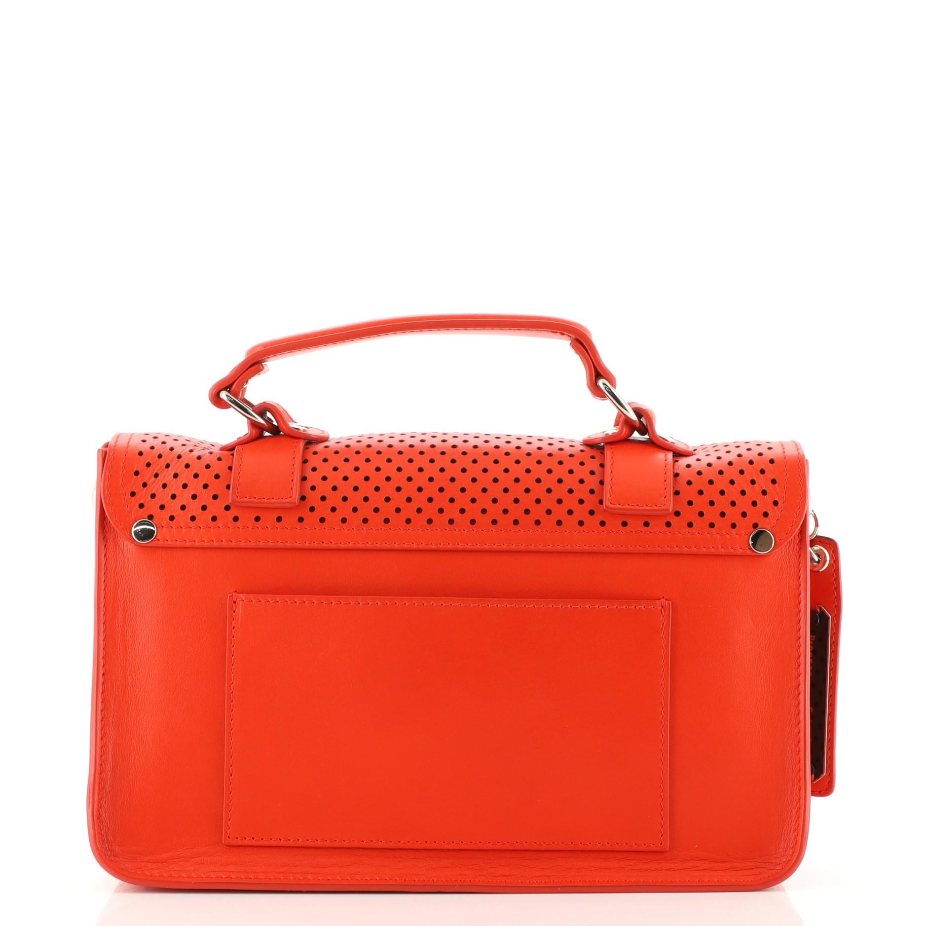 Zinnfarbene Perforierte Ledertasche von Proenza Schouler PS1 im Zustand „Gut“ in NY, NY
