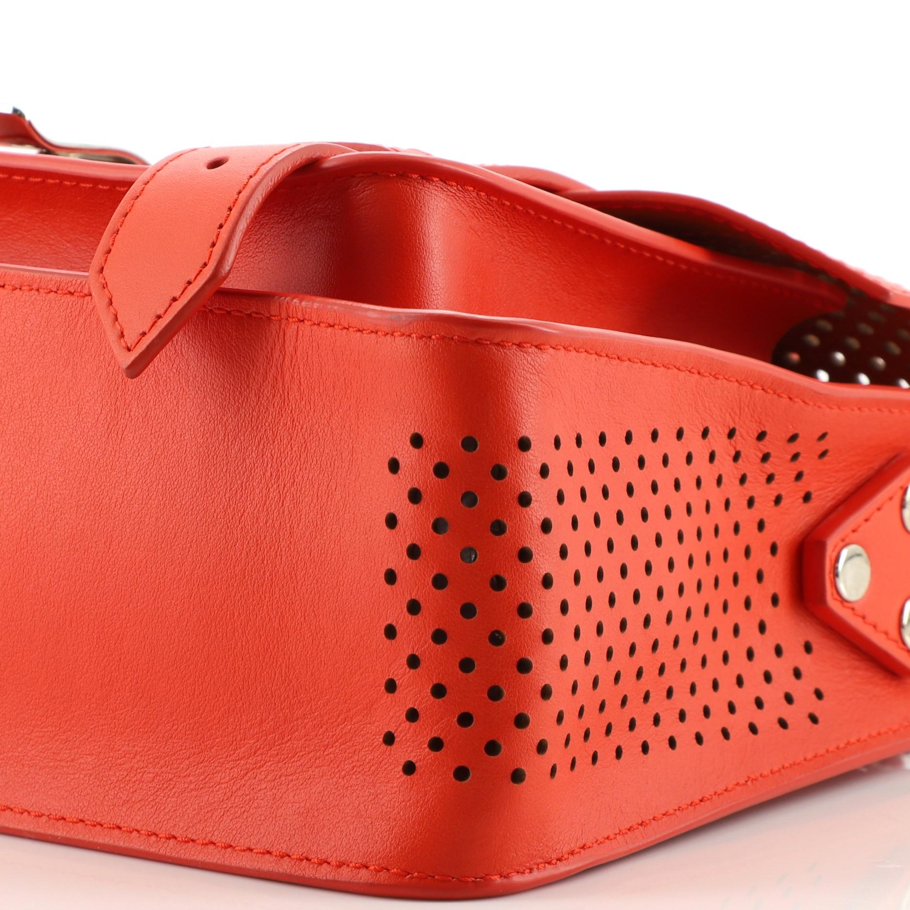 Zinnfarbene Perforierte Ledertasche von Proenza Schouler PS1 2
