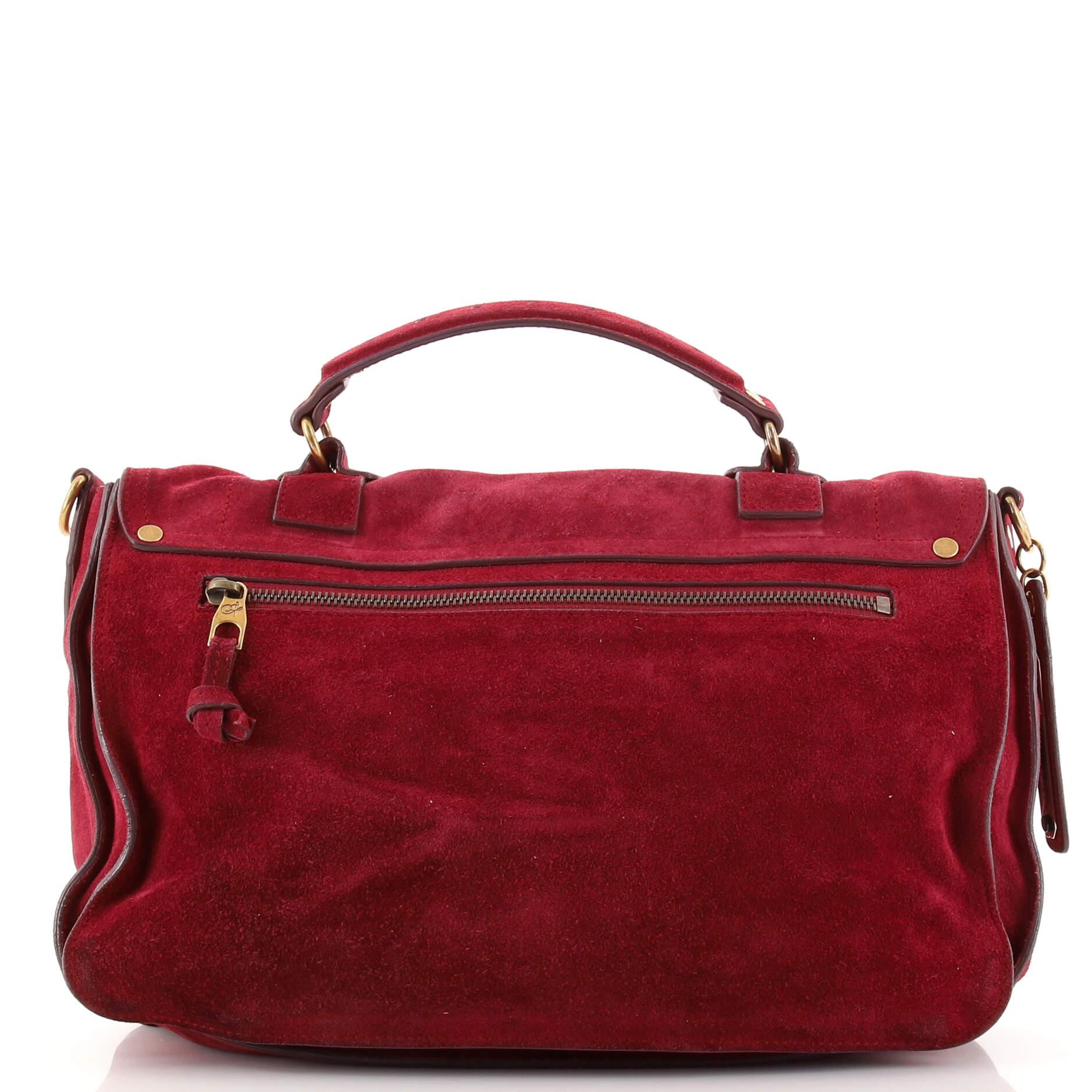 Red Proenza Schouler PS1 Satchel Suede Medium
