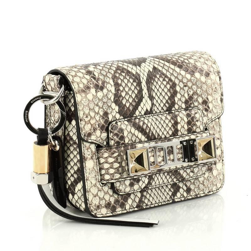 Beige Proenza Schouler PS11 Crossbody Bag Python Tiny