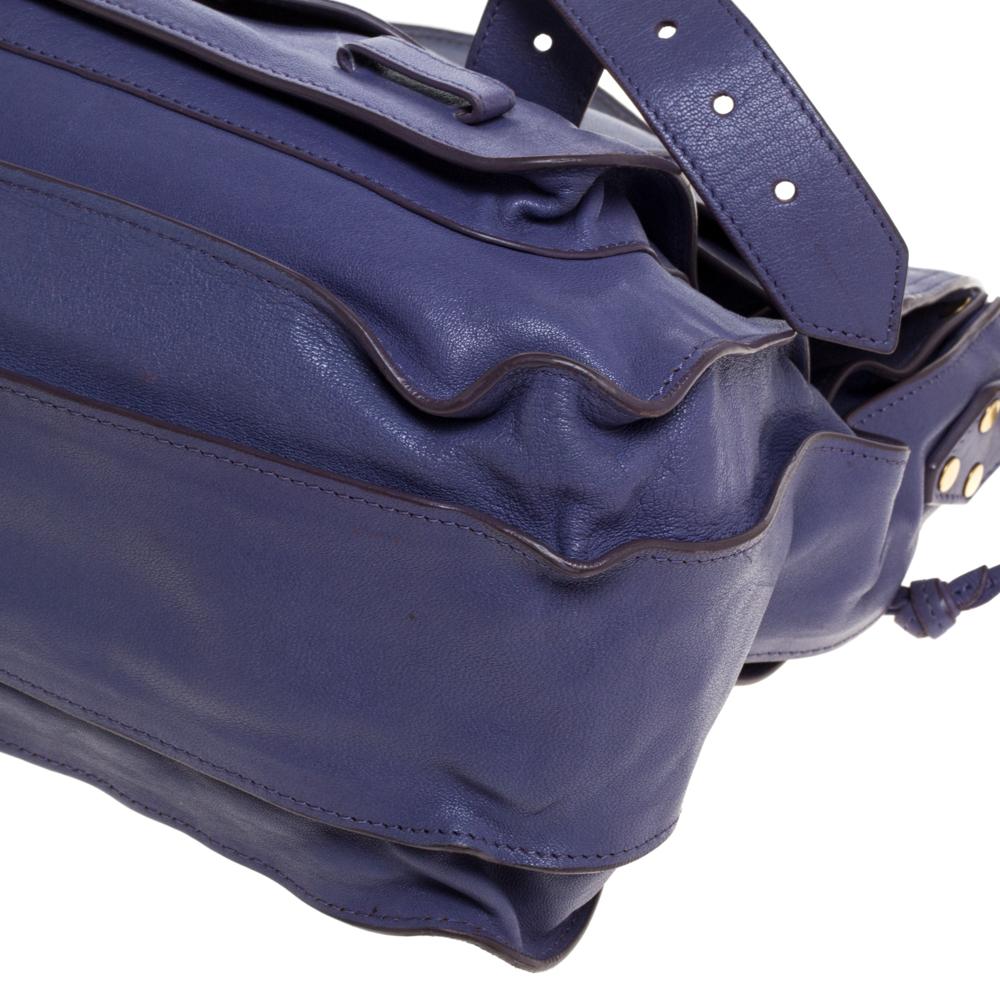 Proenza Schouler Purple Leather Large PS1 Top Handle Bag 6
