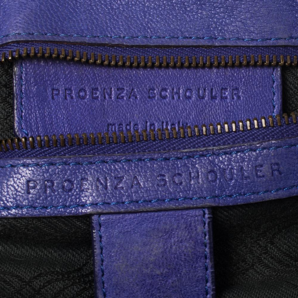 Proenza Schouler Purple Leather Large PS1 Top Handle Bag 8