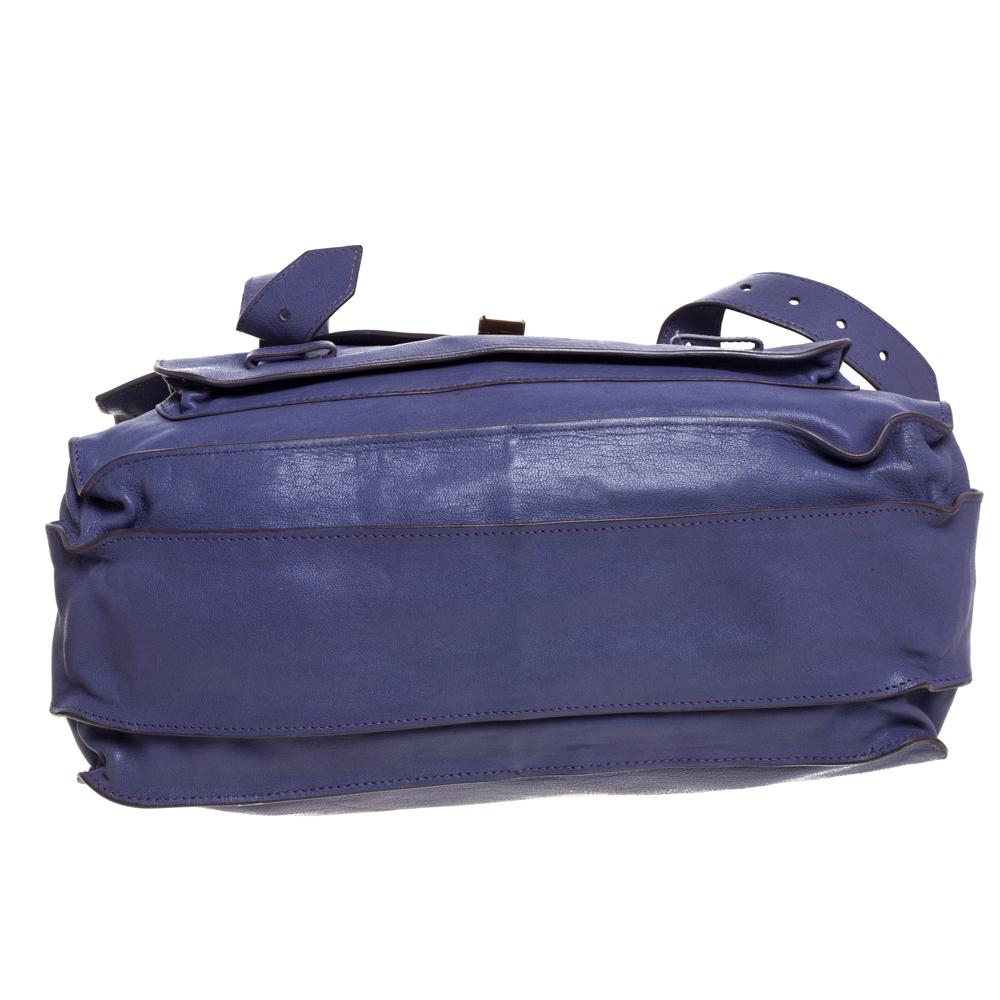Proenza Schouler Purple Leather Large PS1 Top Handle Bag 1