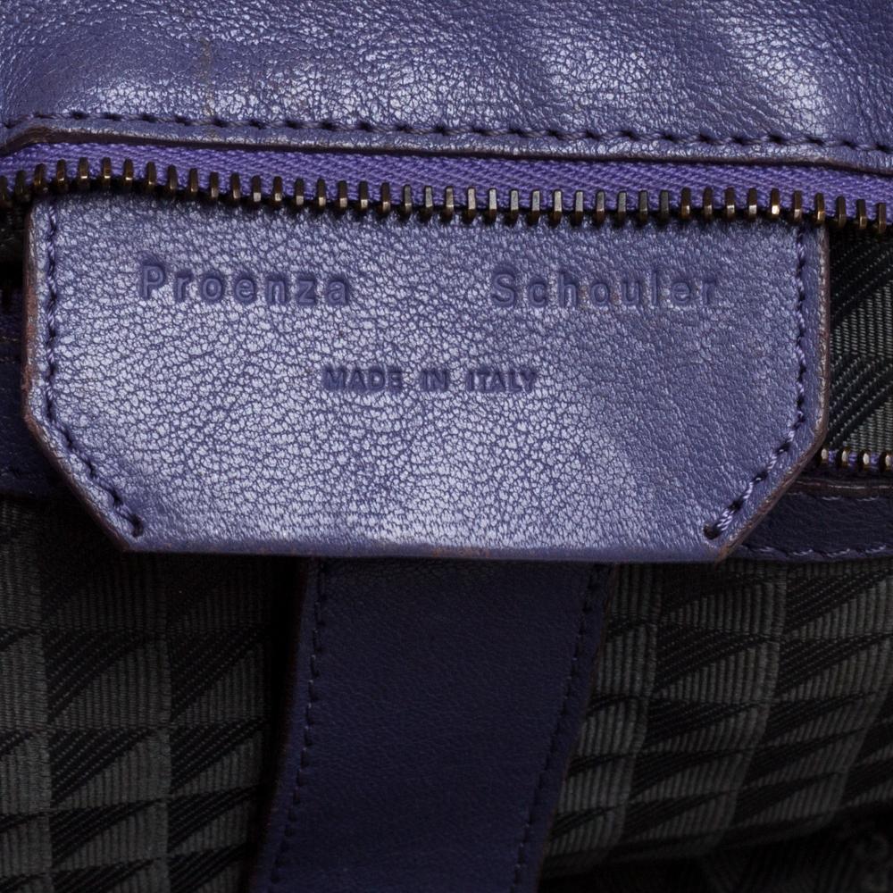 Proenza Schouler Purple Leather Large PS1 Top Handle Bag 3