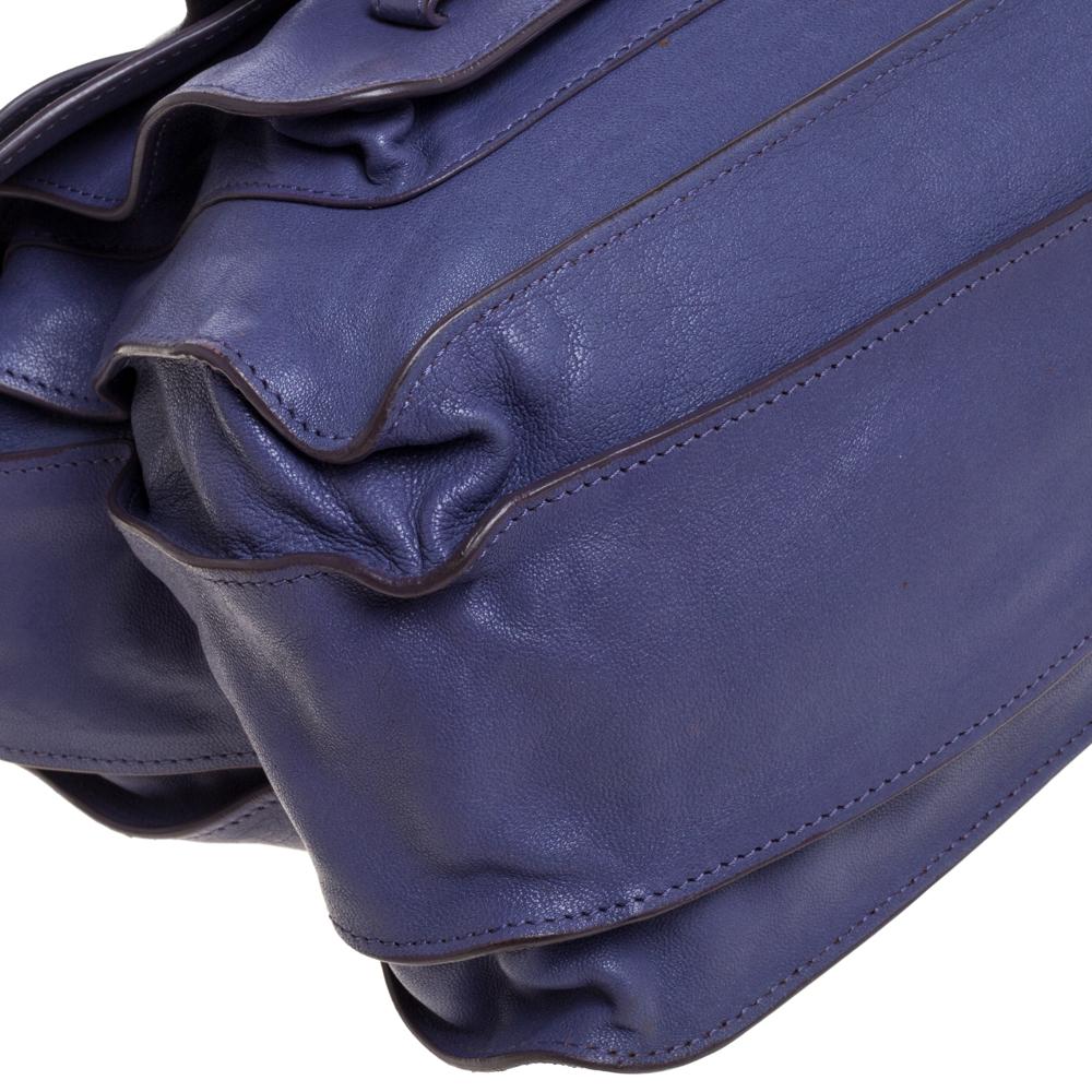 Proenza Schouler Purple Leather Large PS1 Top Handle Bag 4