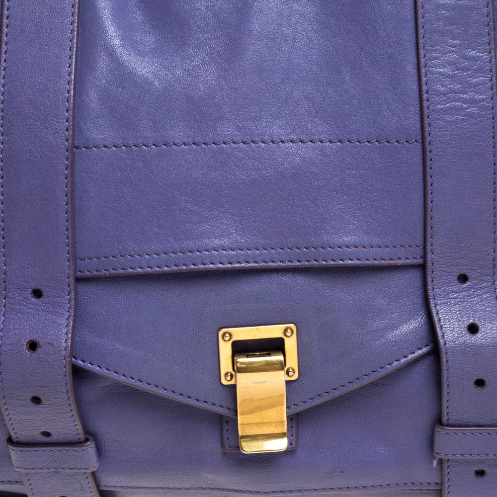 Proenza Schouler Purple Leather Large PS1 Top Handle Bag 5