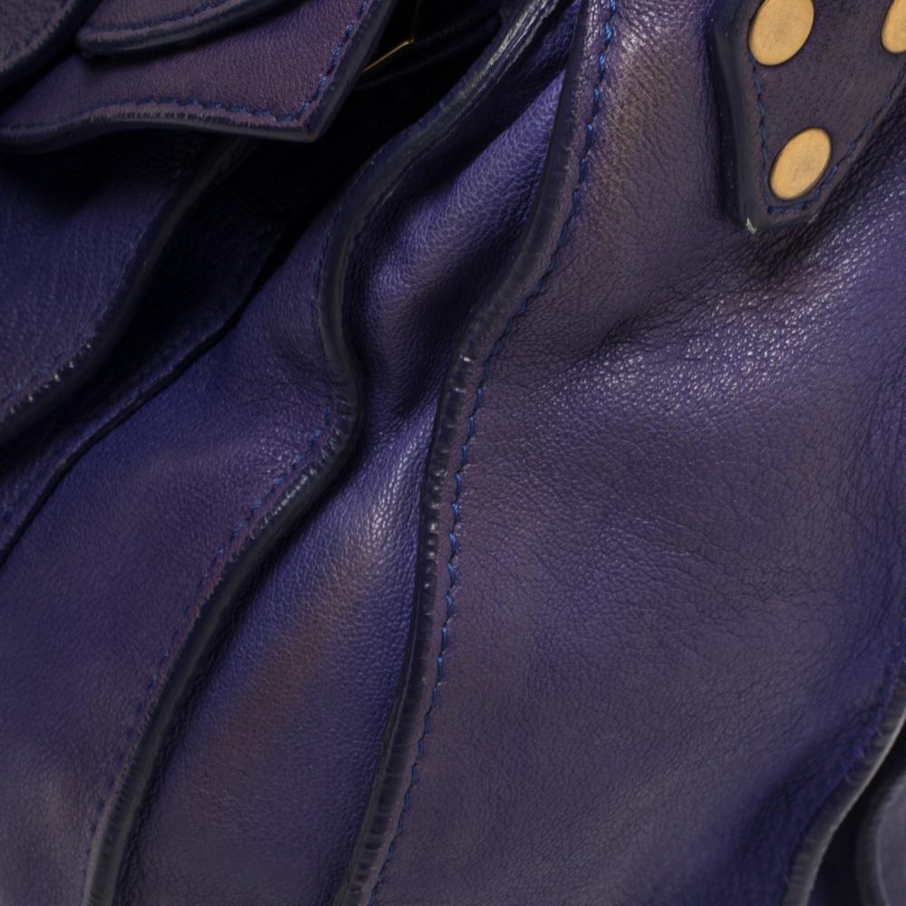 Proenza Schouler Purple Leather Large PS1 Top Handle Bag 4