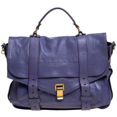 Proenza Schouler Purple Leather Large PS1 Top Handle Bag