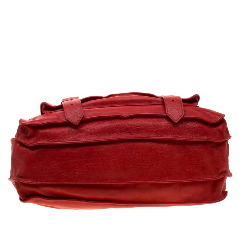 Proenza Schouler Red Leather Large PS1 Top Handle Bag 6