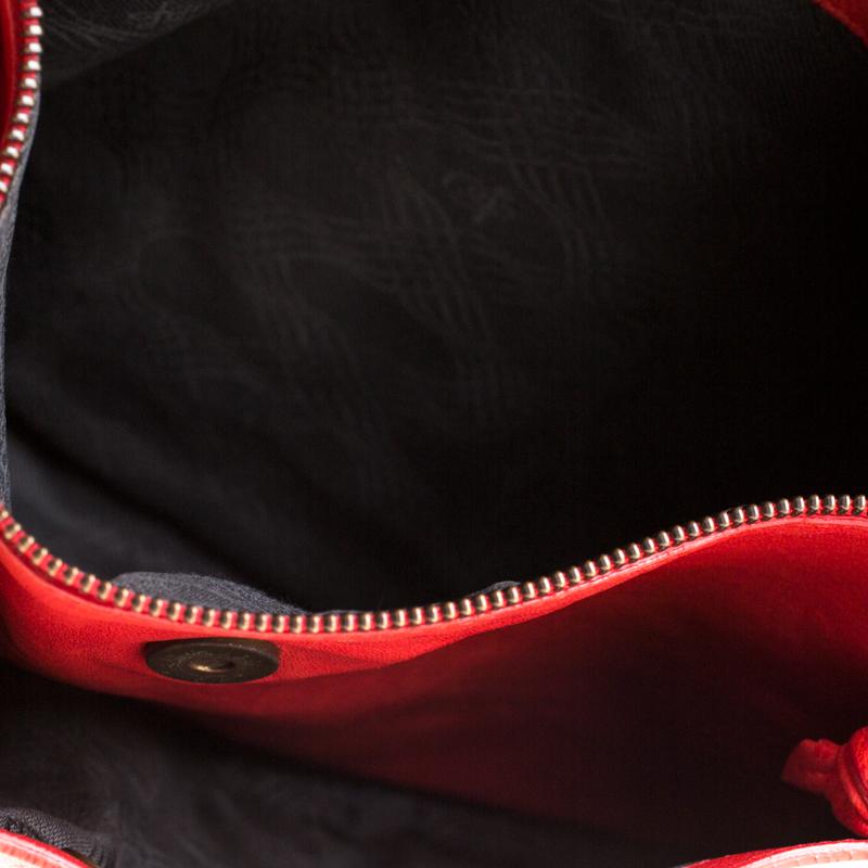 Proenza Schouler Red Leather Large PS1 Top Handle Bag In Good Condition In Dubai, Al Qouz 2
