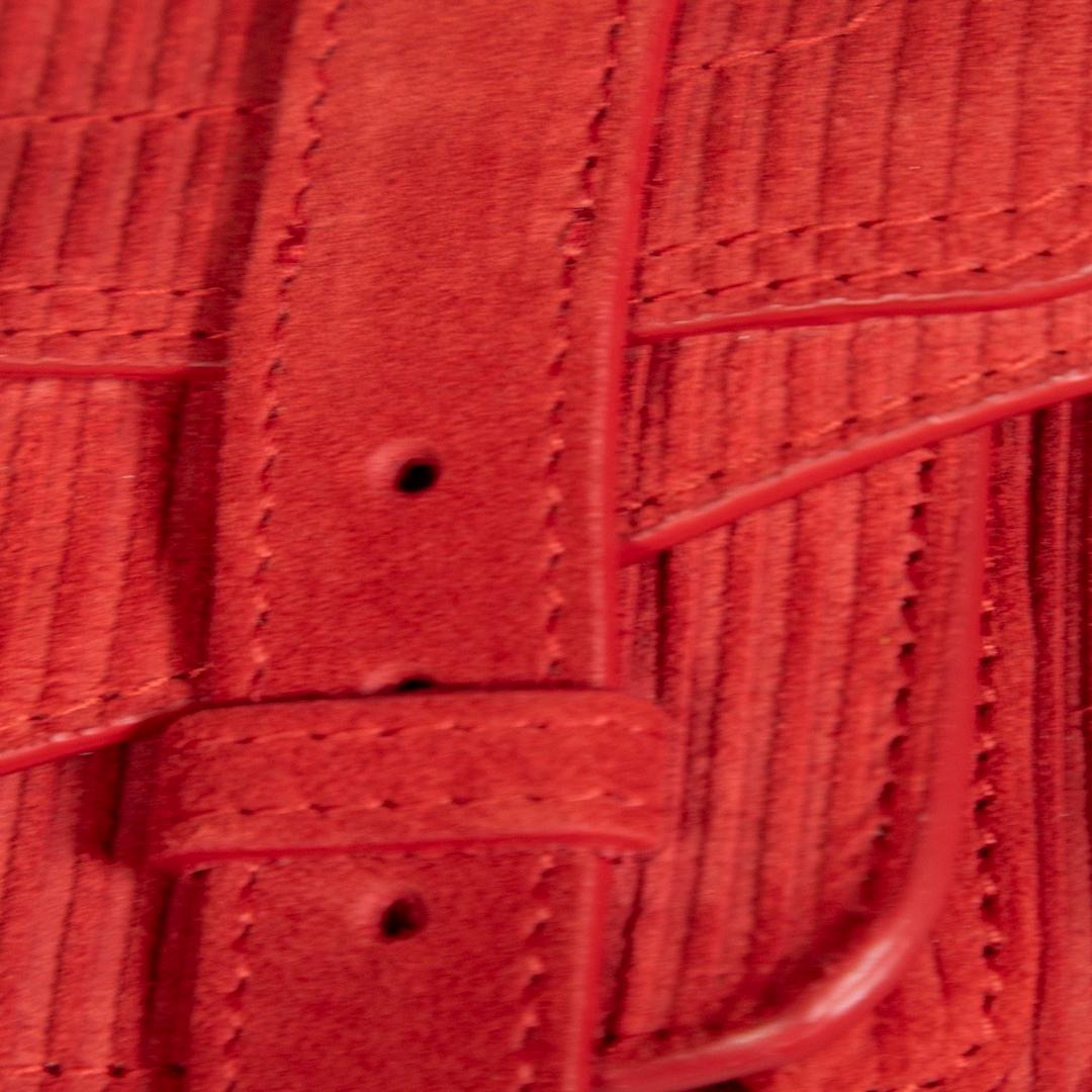 Proenza Schouler Red Suede Corduroy PS1 Micro Bag 1