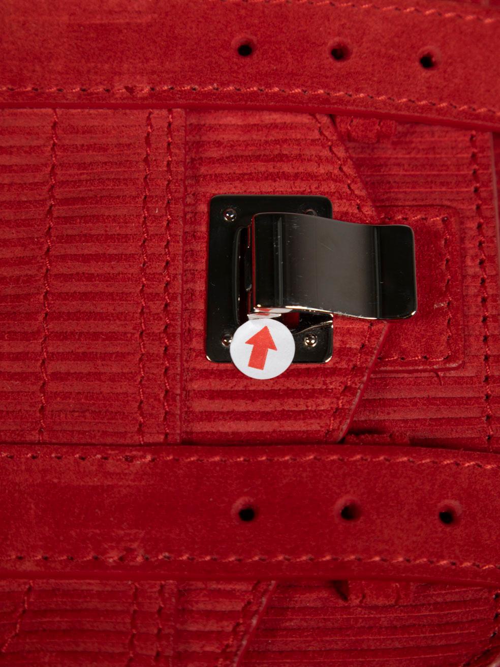 Proenza Schouler Red Suede Corduroy PS1 Micro Bag 3