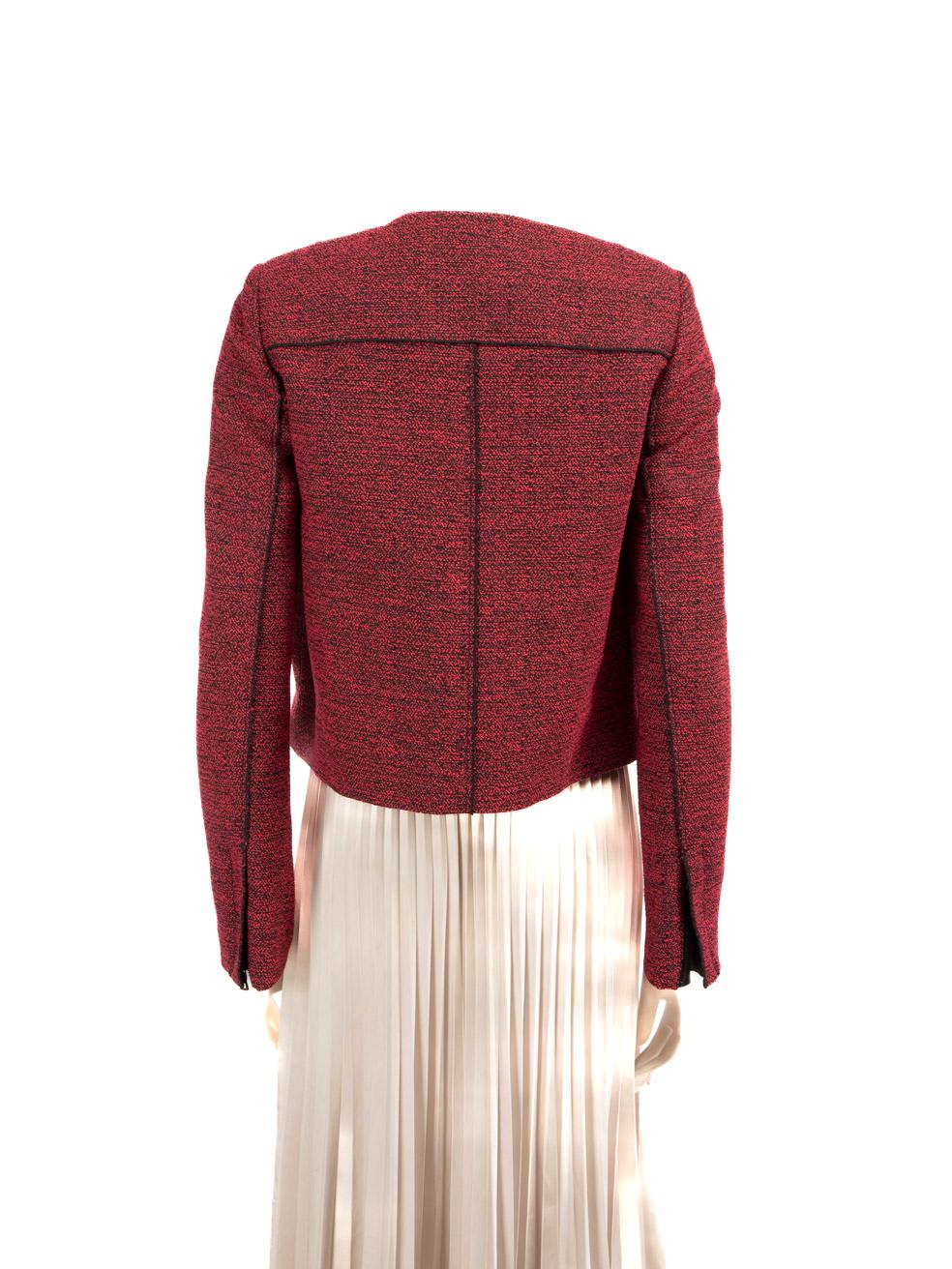 Marron Veste rouge à fermeture éclair Proenza Schouler, taille S en vente