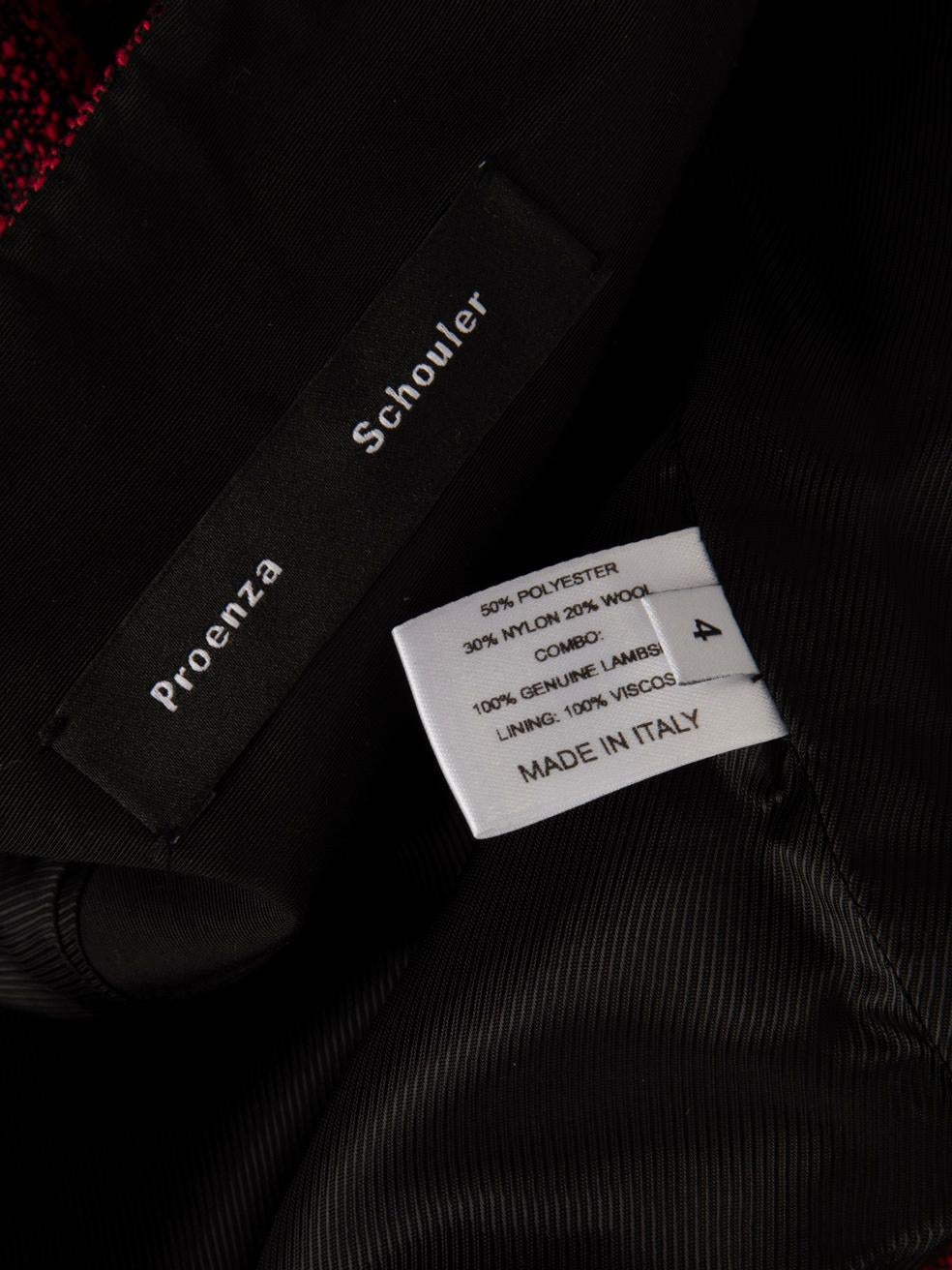 Veste rouge à fermeture éclair Proenza Schouler, taille S Pour femmes en vente