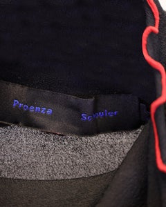 Proenza Schouler Ruffle Trim Turtleneck in Black Viscose