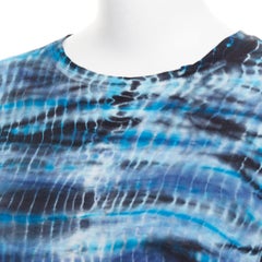 PROENZA SCHOULER Signature blue tie dye cotton long sleeve crew top M