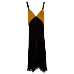 Proenza Schouler Silk Chiffon Bead Trim Maxi Dress US 2 Crochet & Velvet