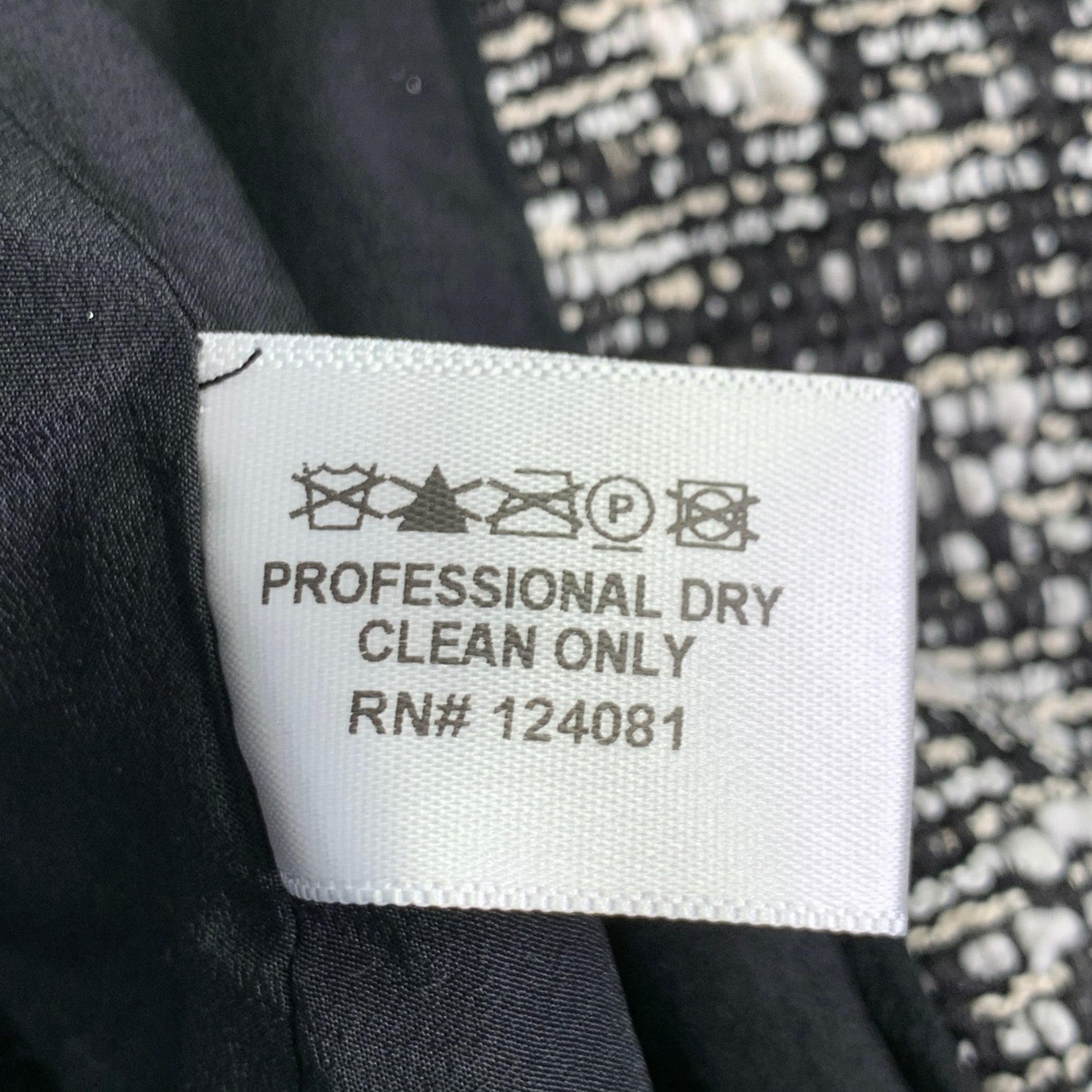 PROENZA SCHOULER Size 2 Black White Cotton Blend Boucle Snaps Jacket Blazer For Sale 2